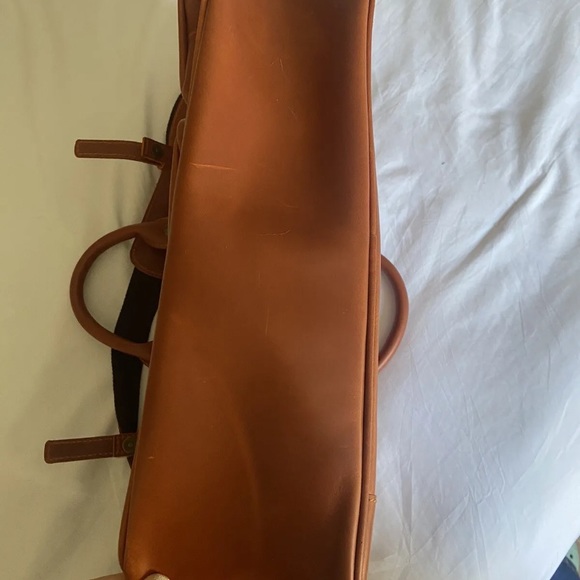 Men’s Leather Soft Brown Leather Laptop Bag with Multi-Pockets . - Picture 13 of 15